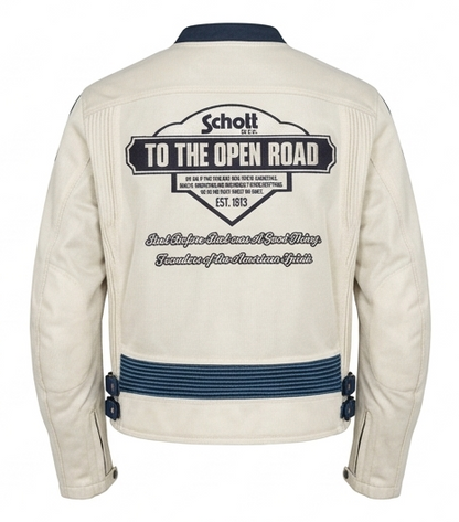 Schott NYC Leather Motorcycle Jacket With Padding