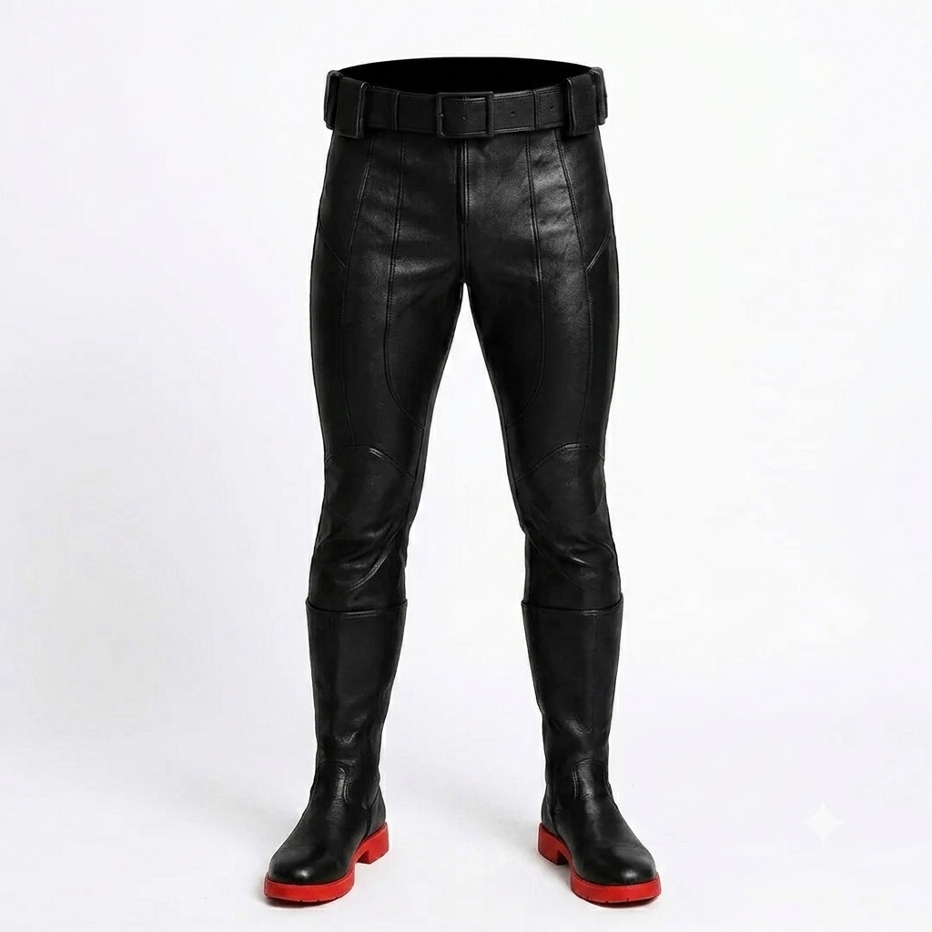 Adult Red Wing Vigilante Cosplay Leather Jumpsuit, Custom Superhero Costume, Comic-Inspired Halloween Outfit
