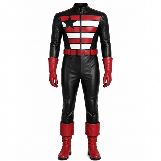 Patriotic Superhero Cosplay Suit, US Agent Inspired Adult Costume