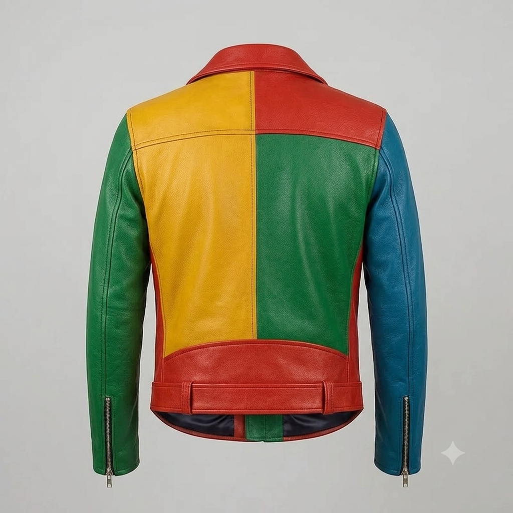 Retro Men's Genuine Leather Motorcycle Jacket, Vintage Cafe Racer Biker Coat, Handmade Distressed Racing Wear