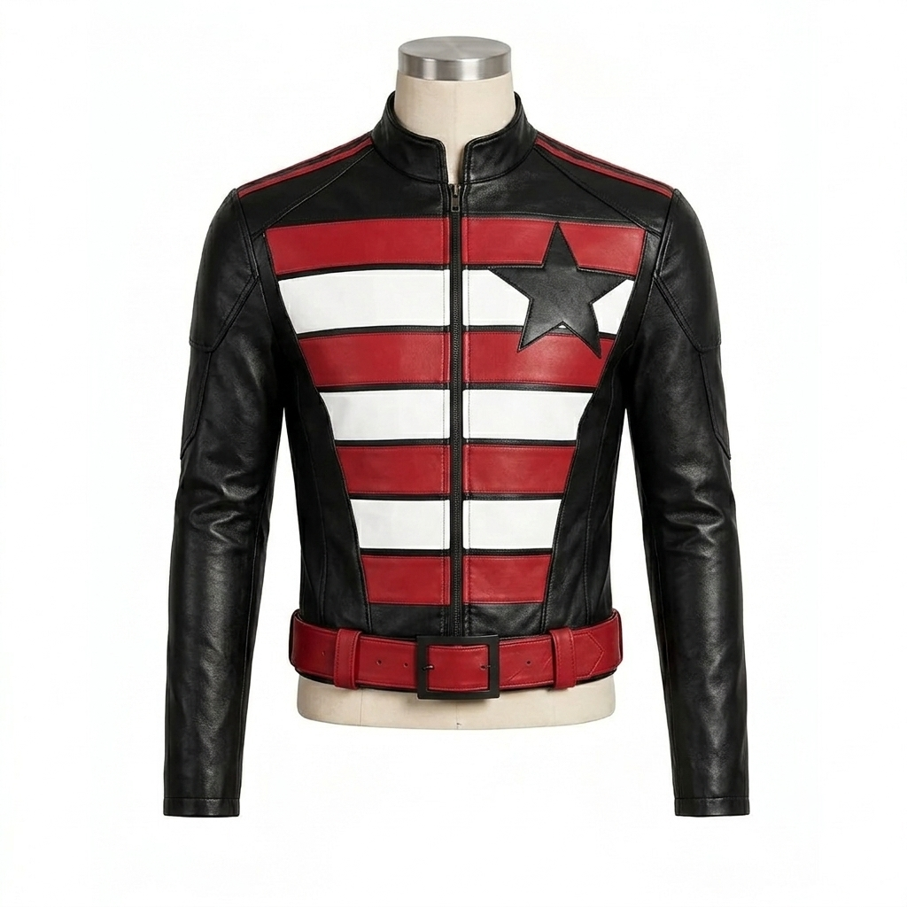 Patriotic Superhero Cosplay Suit, US Agent Inspired Adult Costume