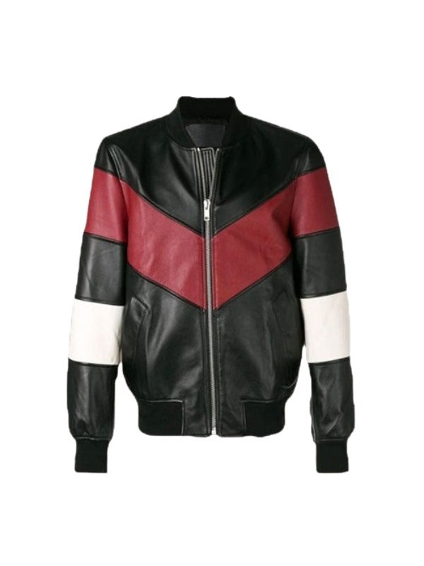 Men's Chevron Stripe Bomber Jacket