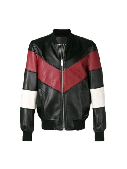 Men's Chevron Stripe Bomber Jacket