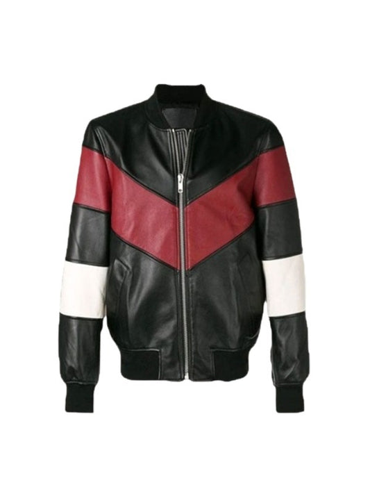 Men's Chevron Stripe Bomber Jacket