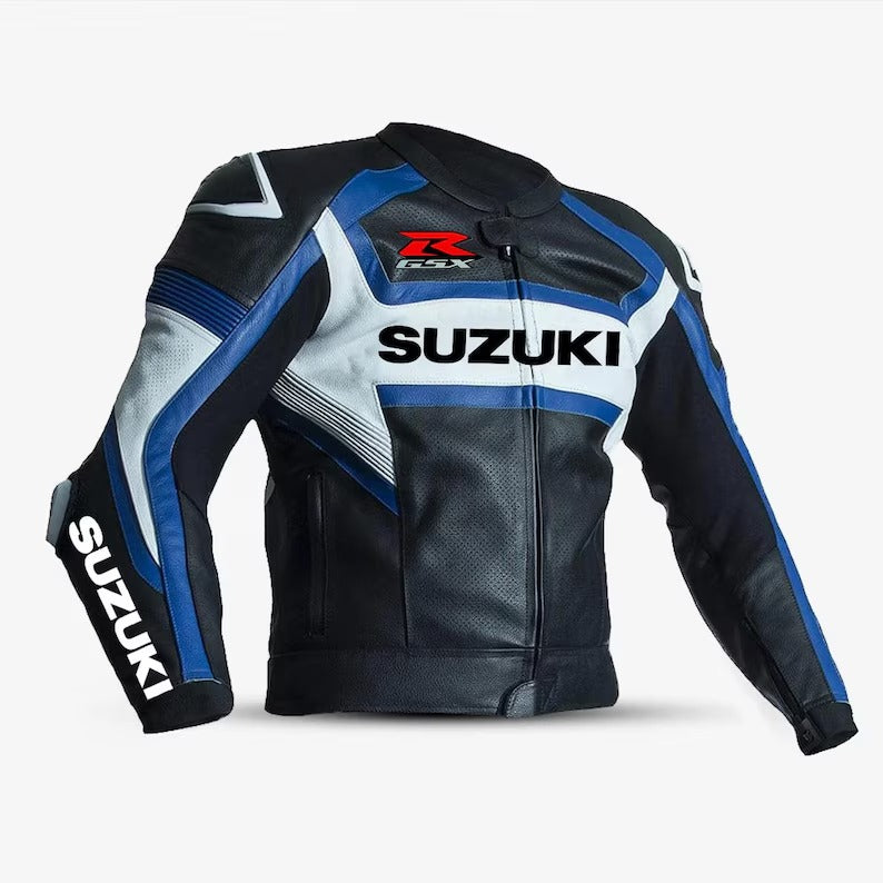 Handmade Motorbike Jacket For Suzuki Riders
