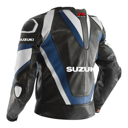 Handmade Motorbike Jacket For Suzuki Riders