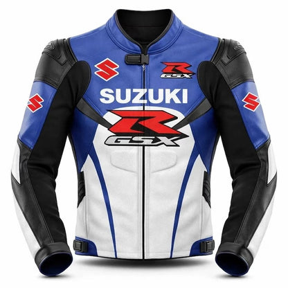 Men's Suzuki GSXR Motorbike Cowhide Leather Jacket