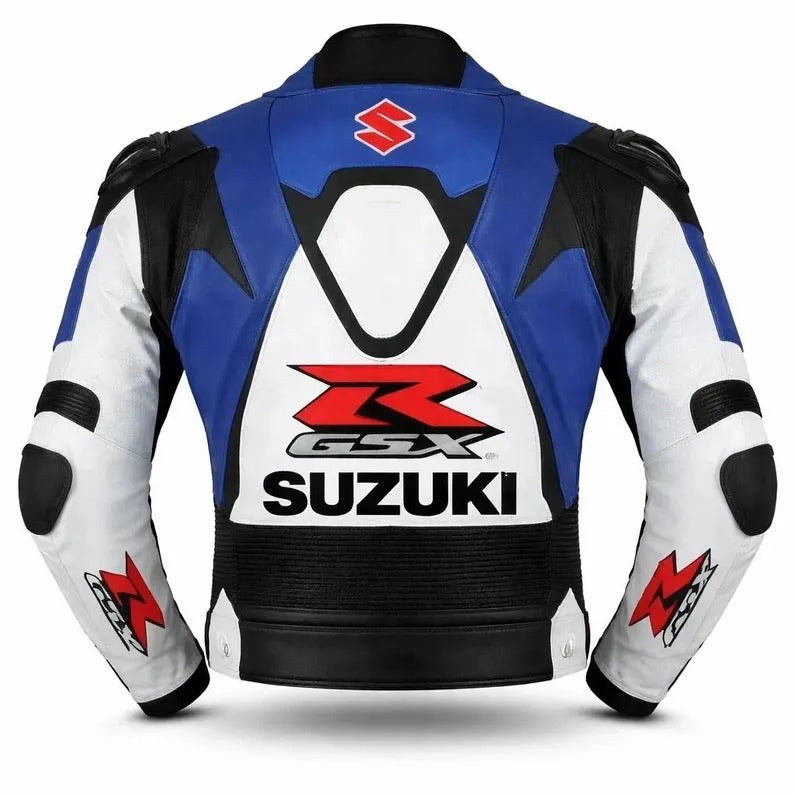 Men's Suzuki GSXR Motorbike Cowhide Leather Jacket