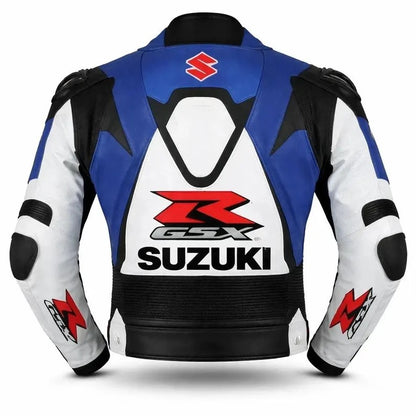 Men's Suzuki GSXR Motorbike Cowhide Leather Jacket