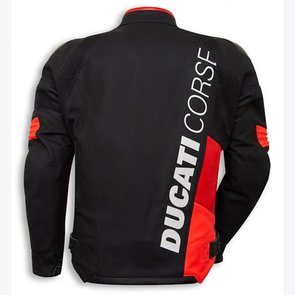 Ducati Corse C6 Black Men’s Motorbike Racing Leather Jacket