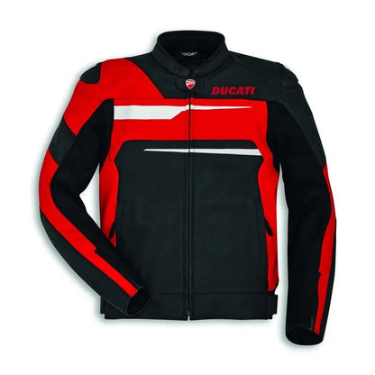 Ducati Red & Black Motorcycle Leather Jacket – Biker Riding Jacket