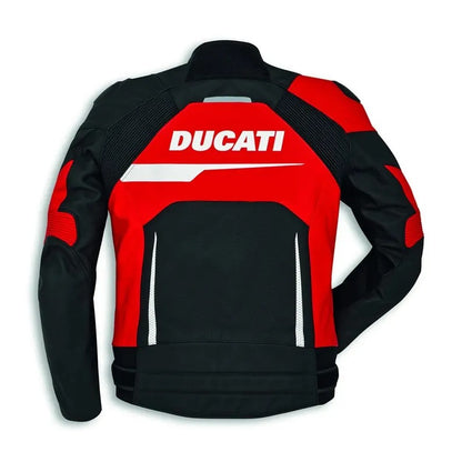 Ducati Red & Black Motorcycle Leather Jacket – Biker Riding Jacket