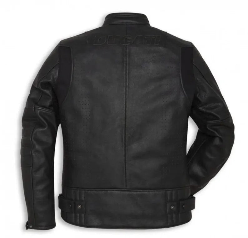 Men's Ducati Corse Downtown C1 Leather Motorcycle Jacket