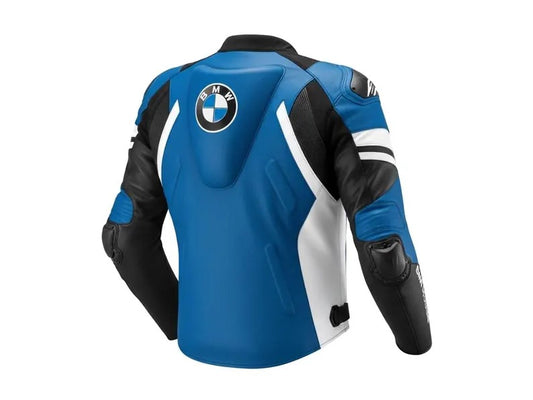 New Men's BMW Motorrad Leather Racing Motorcycle Jacket, Genuine Cowhide CE Armor Biker Moto Gear