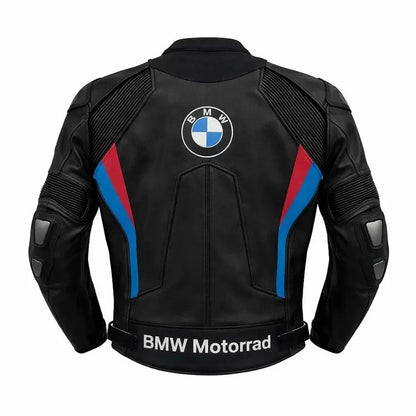 BMW Motorrad Motorbike Leather Racing Jacket: Motorcycle Biker Jacket CE Armor Moto Riding Gear