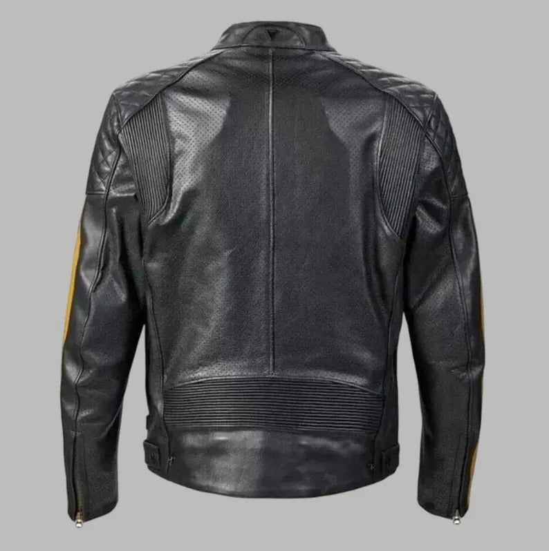 Triumph Motorcycle Racing Jacket Men’s Cowhide Leather Biker Motorbike Style, Gift for him