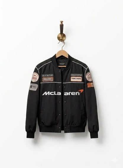 Mc-Laren Racing Bomber Jacket | Custom F-1 Team Varsity Jacket