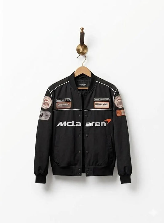 Mc-Laren Racing Bomber Jacket | Custom F-1 Team Varsity Jacket