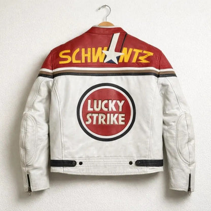 LUCKY STRIKE Grand Prix Racing Series Vintage Off-White & Crimson Red