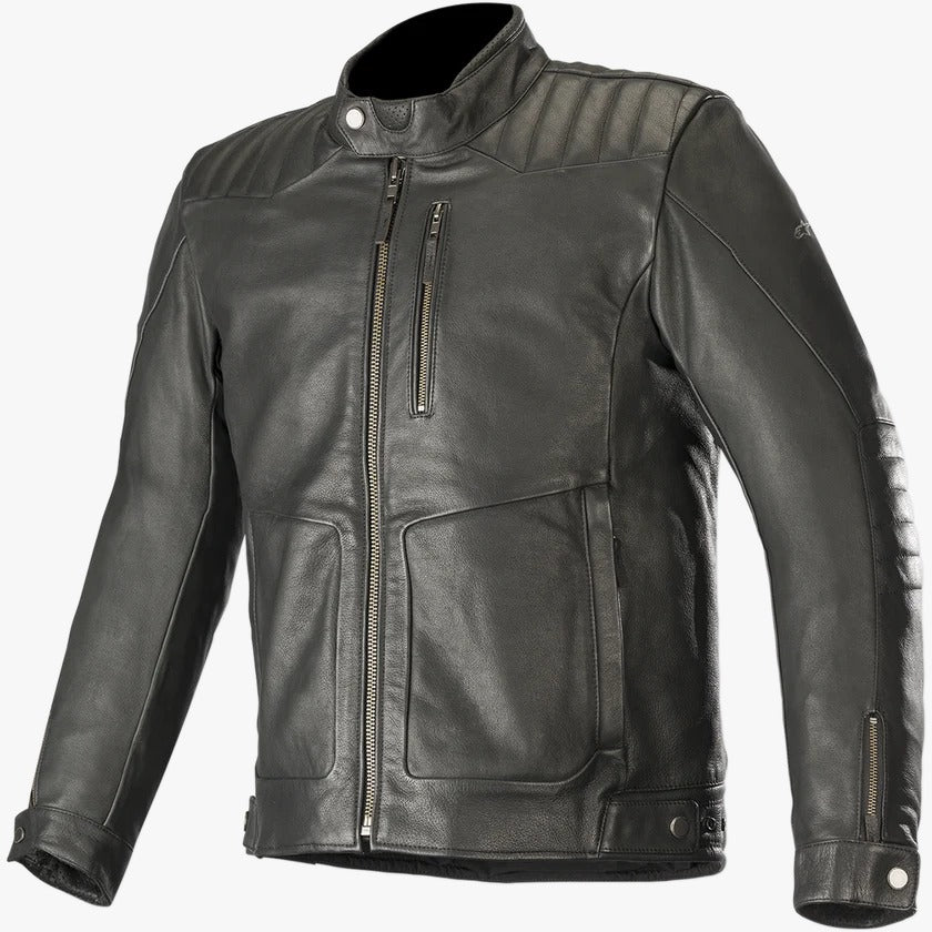 Crazy Eight Premium Leather Motorcycle Jacket Black – CE-Certified with Removable Flannel Liner (Copy)
