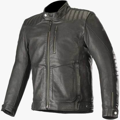 Crazy Eight Premium Leather Motorcycle Jacket Black – CE-Certified with Removable Flannel Liner (Copy)