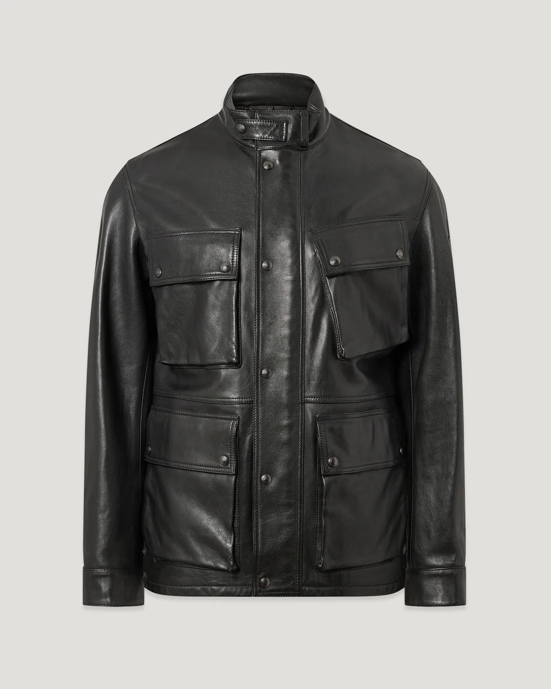 Belstaff Competitor Leather Jacket – Dark Maple Black