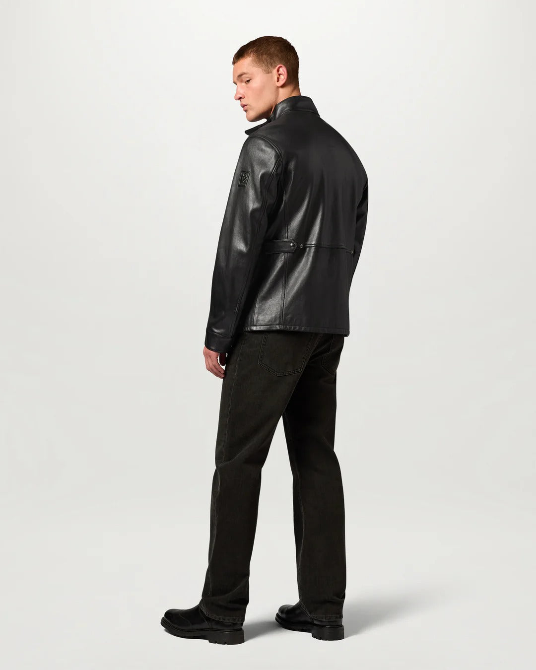 Belstaff Competitor Leather Jacket – Dark Maple Black