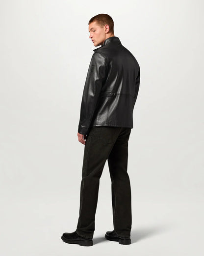 Belstaff Competitor Leather Jacket – Dark Maple Black