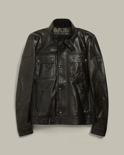 Belstaff Gangster Icon Leather Jacket – Black Hand-Waxed