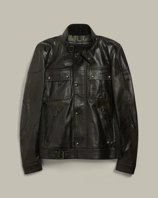 Belstaff Gangster Icon Leather Jacket – Black Hand-Waxed
