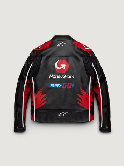 Palm Angels x Alpinestars Moneygram HAAS F1 Team Leather Jacket – Limited Pre-Order