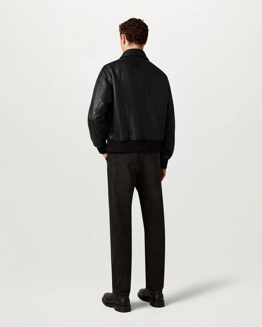 Belstaff Pilot Leather Bomber Jacket – Black Lambskin | Men's Premium Flight Jacket