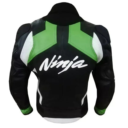 Kawasaki Green Motorcycle Biker Riding Gear Leather Jacket