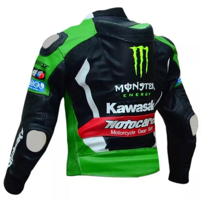 Kawasaki Monster Energy Racing Motorcycle Leather Jacket