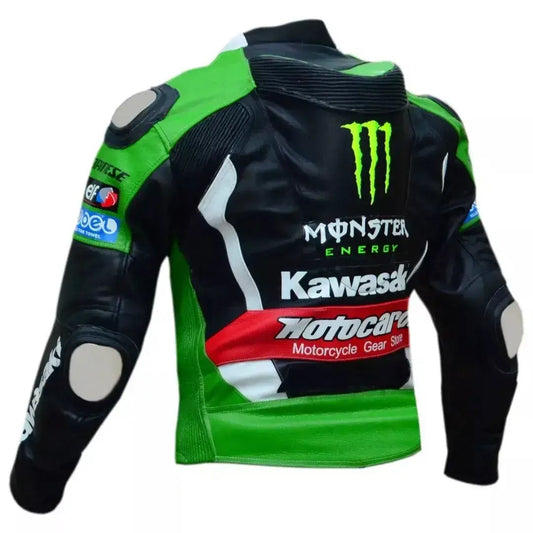 Kawasaki Monster Energy Racing Motorcycle Leather Jacket