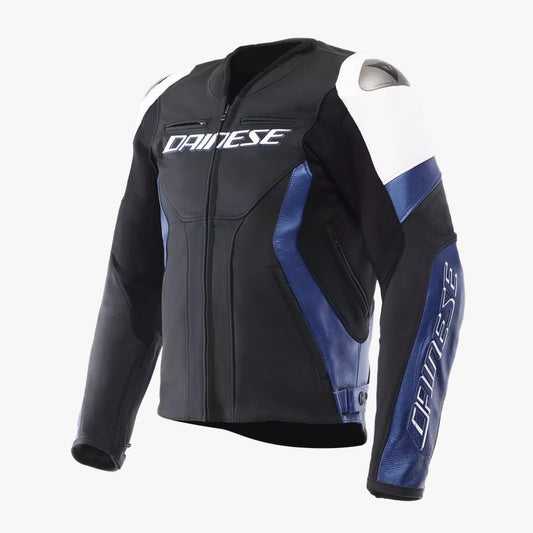 RACING 5 - MEN LEATHER MOTORCYCLE JACKET BLUE