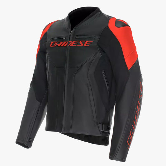 RACING 5 - MEN LEATHER MOTORCYCLE JACKET RED