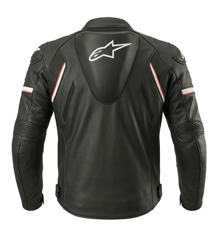 Alpinestars Inspired Leather Biker Jacket for Men