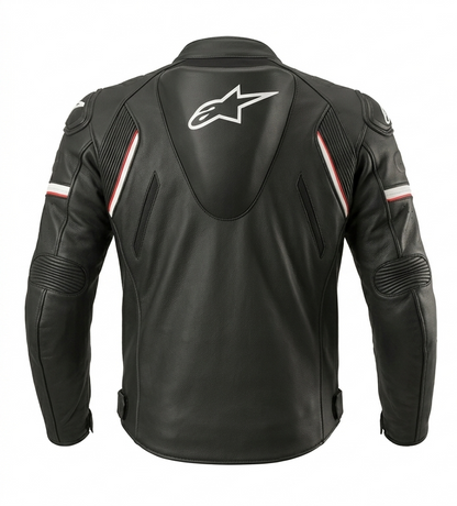 Alpinestars Inspired Leather Biker Jacket for Men