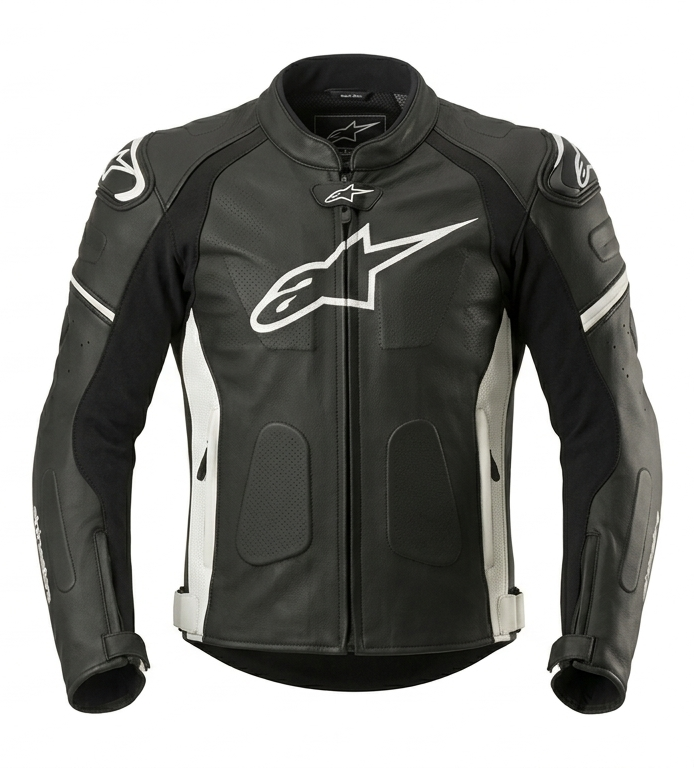 Alpinestars Inspired Leather Biker Jacket for Men