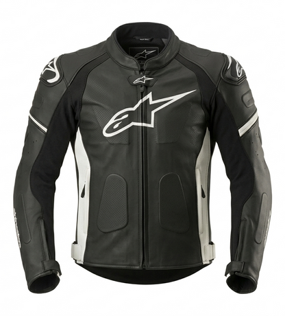 Alpinestars Inspired Leather Biker Jacket for Men