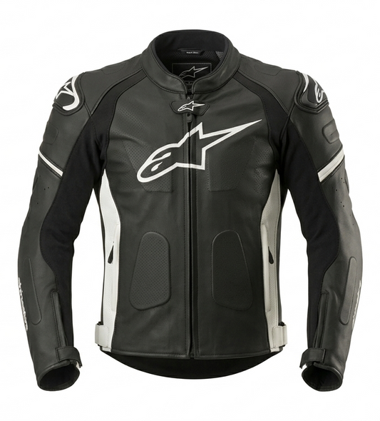 Alpinestars Inspired Leather Biker Jacket for Men