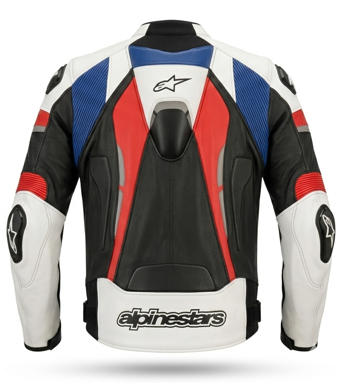 Racing Style Motorcycle Leather Jacket for Men