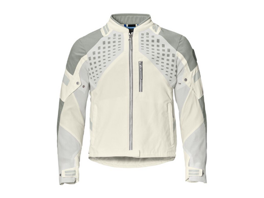 BMW Aravis AIR White Motorcycle Jacket 2026 – Men's Summer Jacket with NP3 Protection & Overjacket