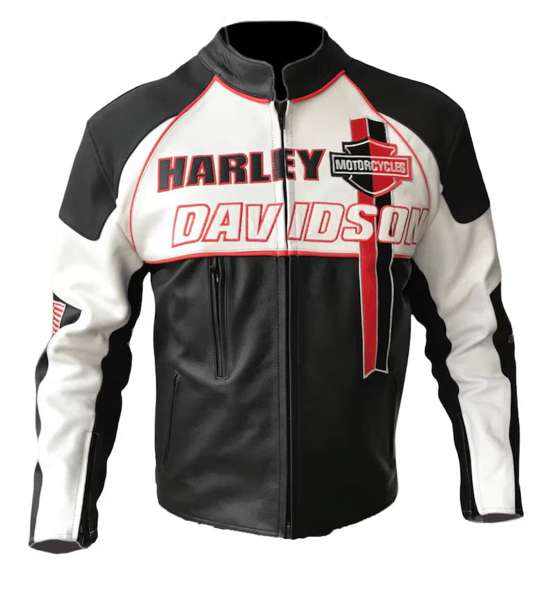 Harley Davidson V-Rod Leather Motorcycle Jacket