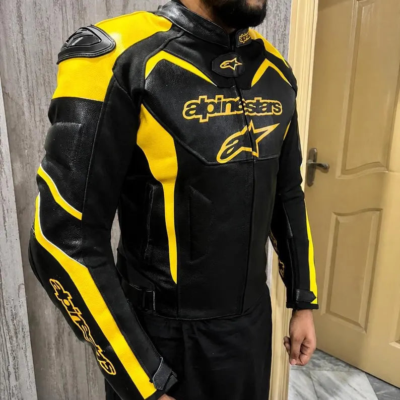 Alpinstar Black and Yellow Jacket with CE Protections