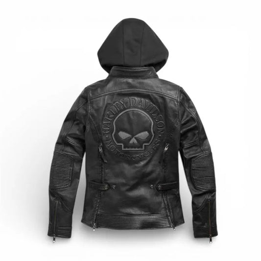 Women’s Harley-Davidson Reflective Skull Leather Jacket