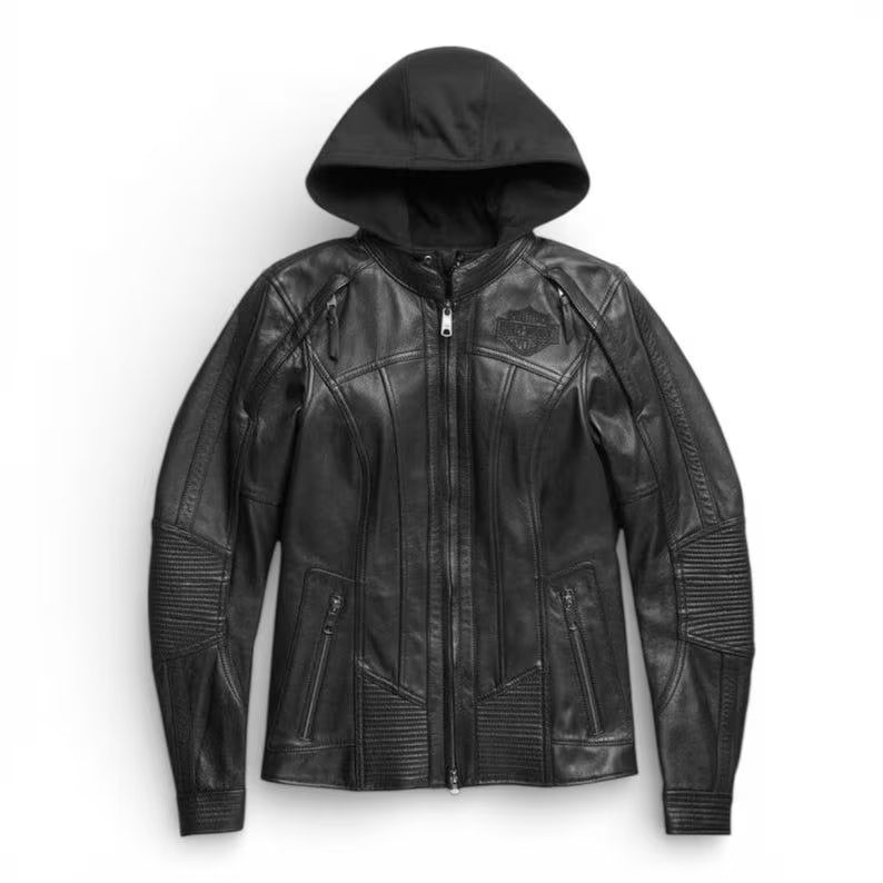 Women’s Harley-Davidson Reflective Skull Leather Jacket