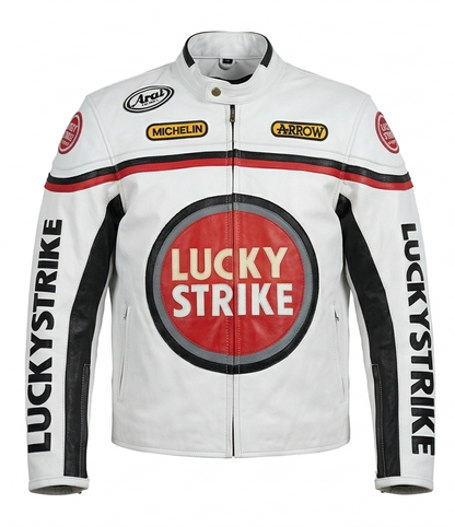 LUCKY STRIKE Performance Tech Series Pristine Racing White Premium Leather