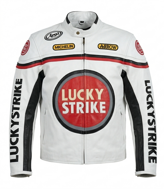 LUCKY STRIKE Performance Tech Series Pristine Racing White Premium Leather